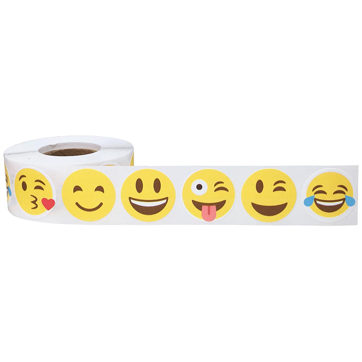 Emoji Stickers Fun and Happy 1" QTY 500 Emoji Stickers Fun and Happy 1" QTY 500