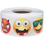 Funny Face Round Emoji Stickers