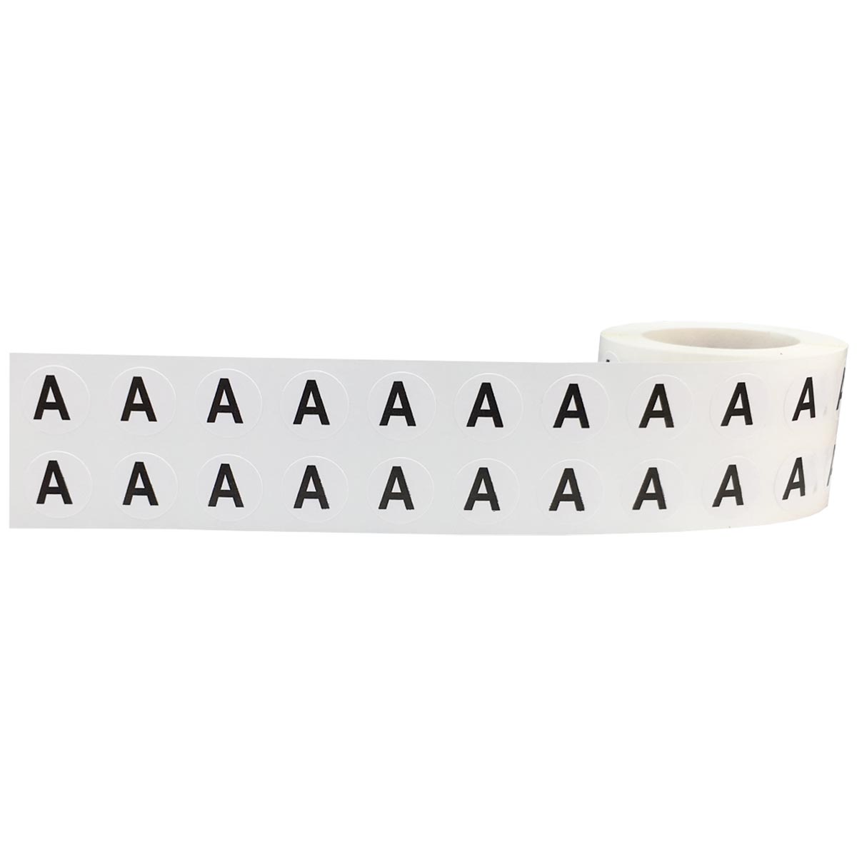Small Letter A Stickers 1/2" Round QTY 1,000 Small Letter A Stickers 1/2" Round QTY 1,000