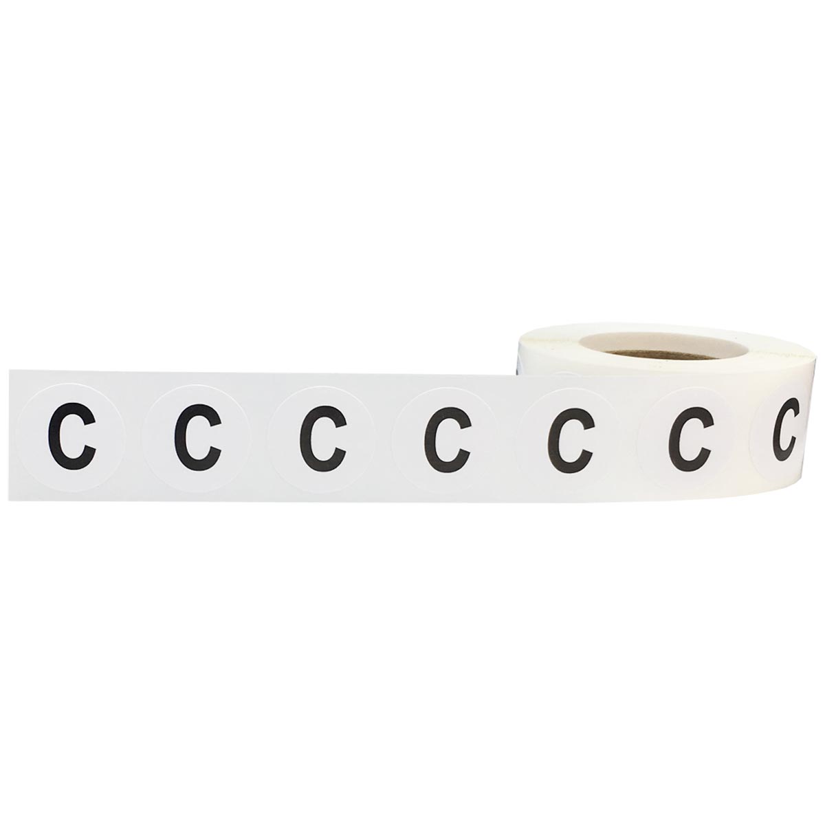 Letter C Stickers 3/4" Round QTY 500