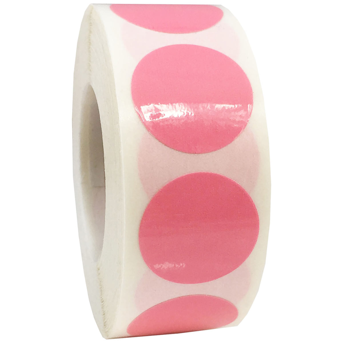 Pink Weather Resistant Labels 3/4" Round QTY 500