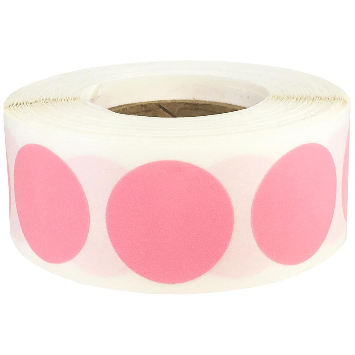 Pink Weather Resistant Labels 3/4" Round QTY 500