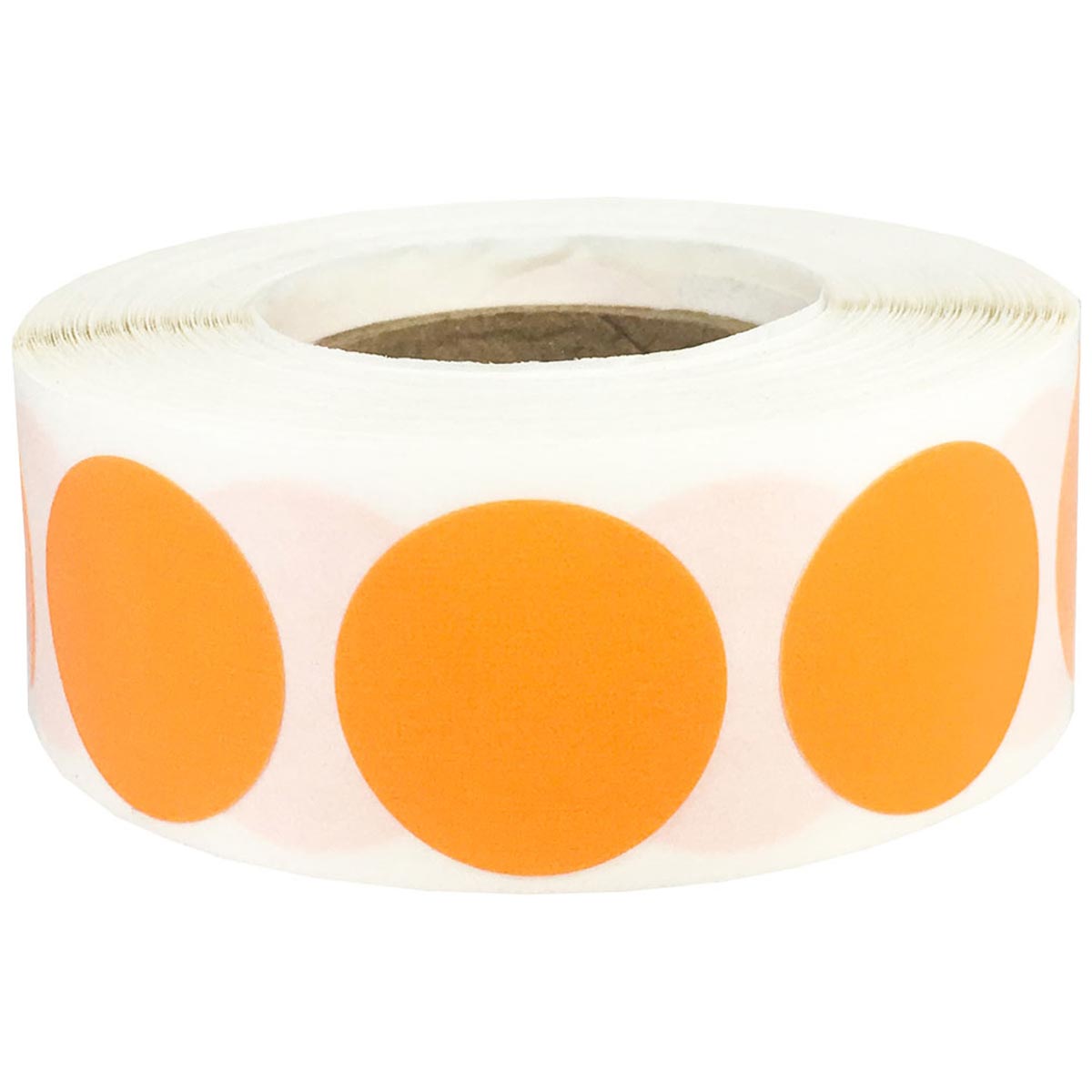 Orange Weather Resistant Labels 3/4" Round QTY 500