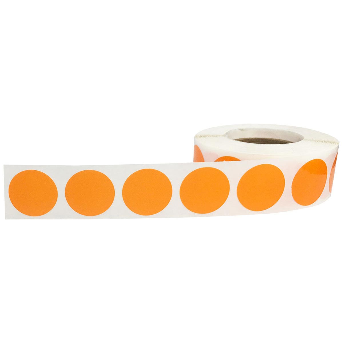 Orange Weather Resistant Labels 3/4" Round QTY 500
