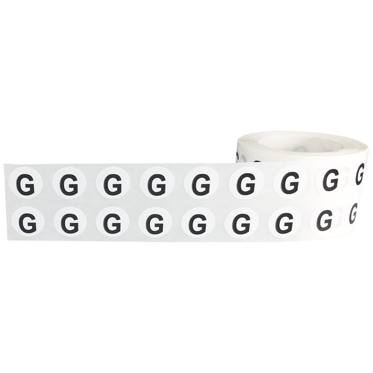 Small Letter G Stickers 1/2" Round QTY 1,000 Small Letter G Stickers 1/2" Round QTY 1,000