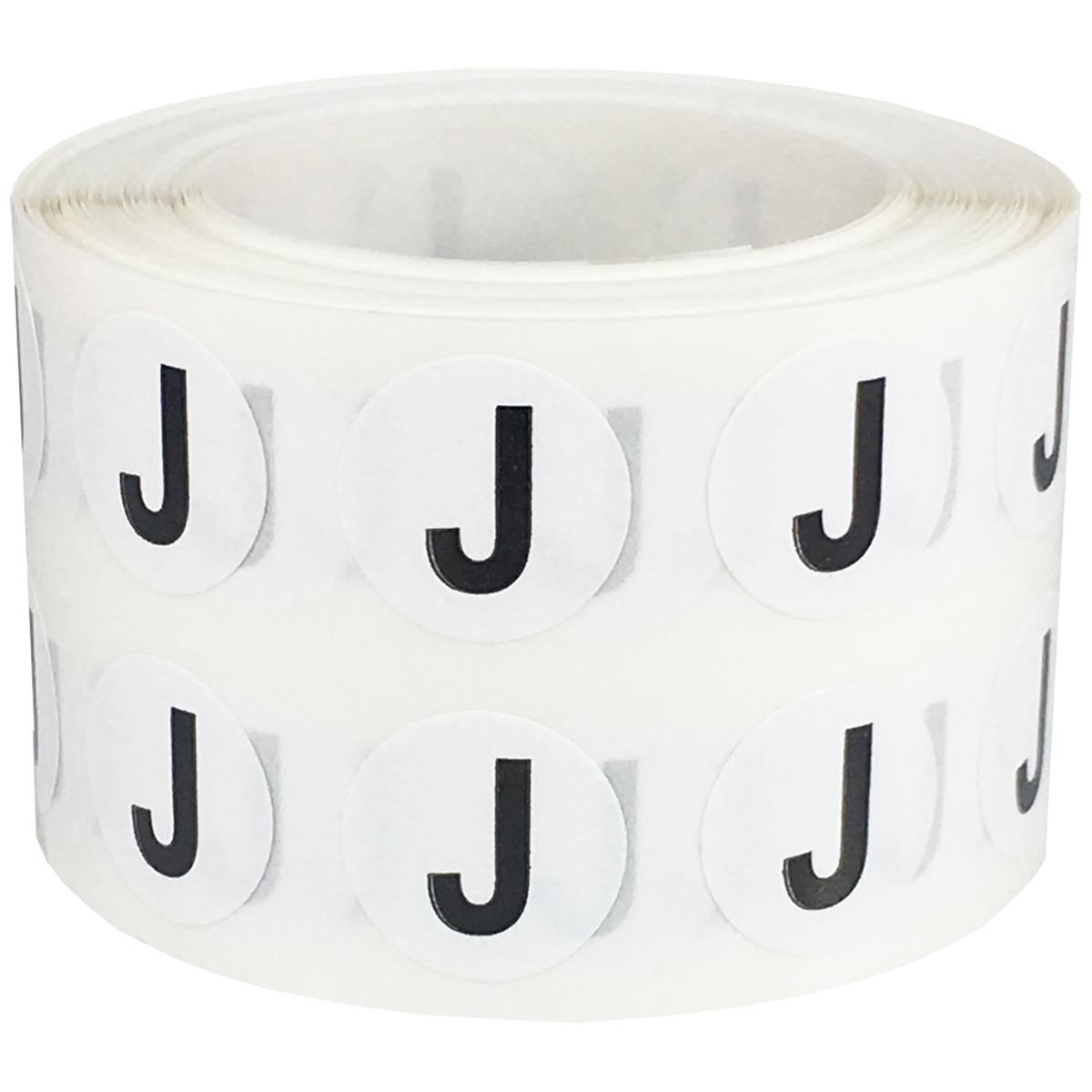 Small Letter J Stickers 1/2" Round QTY 1,000 Small Letter J Stickers 1/2" Round QTY 1,000