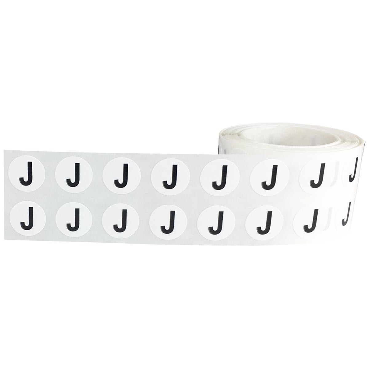 Small Letter J Stickers 1/2" Round QTY 1,000 Small Letter J Stickers 1/2" Round QTY 1,000