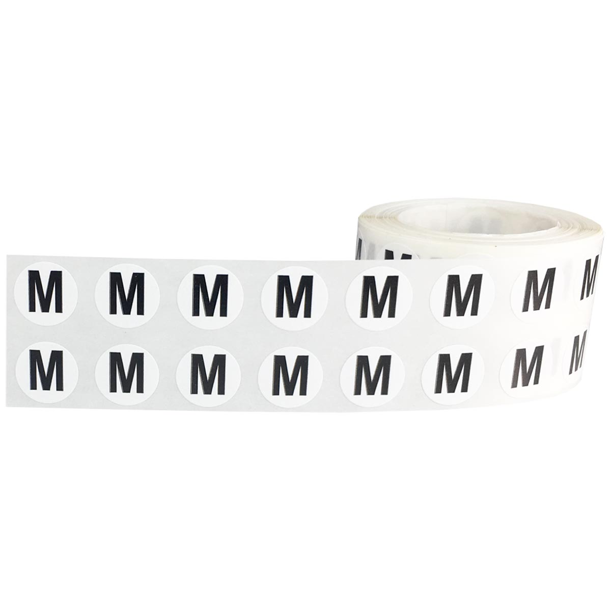 Small Letter M Stickers 1/2" Round QTY 1,000 Small Letter M Stickers 1/2" Round QTY 1,000