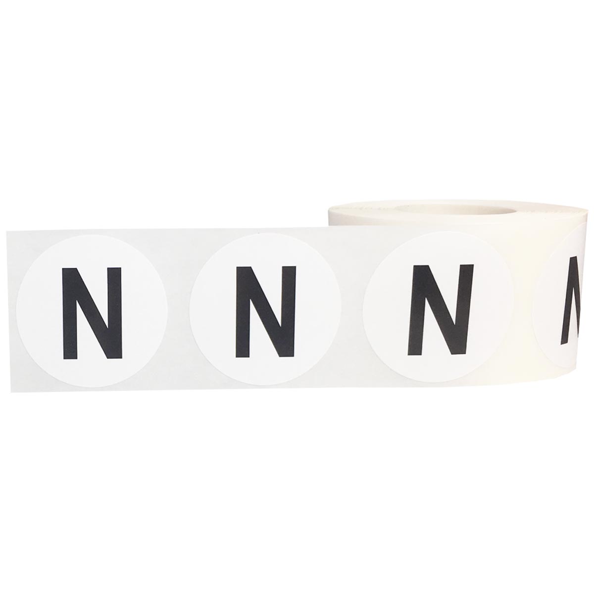 Large Letter N Stickers 1.5" Round QTY 500 Large Letter N Stickers 1.5" Round QTY 500