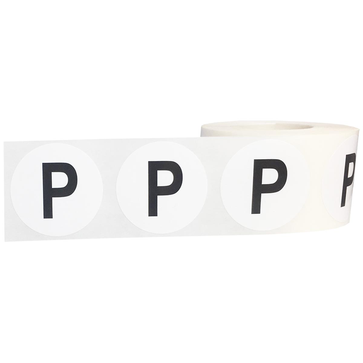 Large Letter P Stickers 1.5" Round QTY 500 Large Letter P Stickers 1.5" Round QTY 500