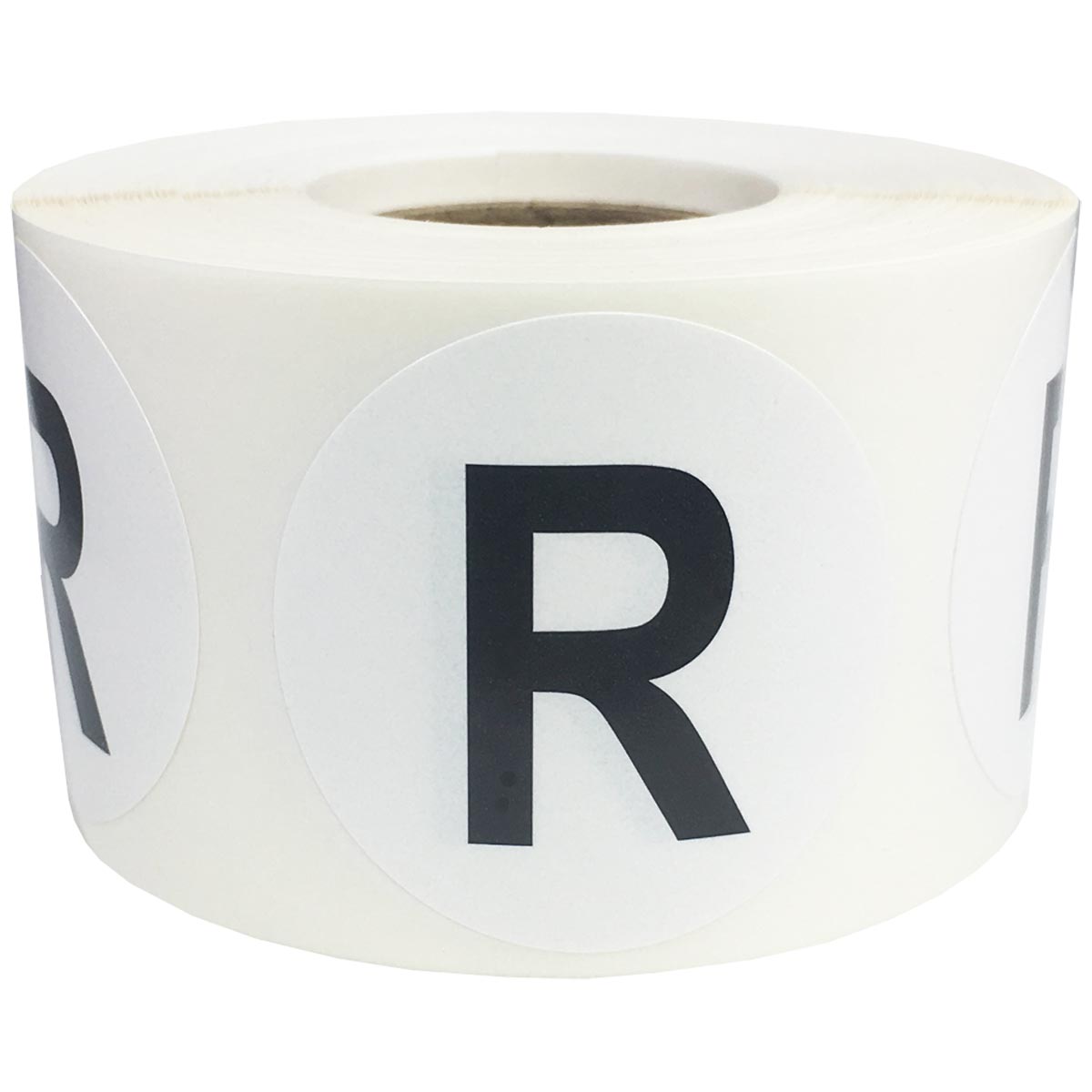 Large Letter R Stickers 1.5" Round QTY 500