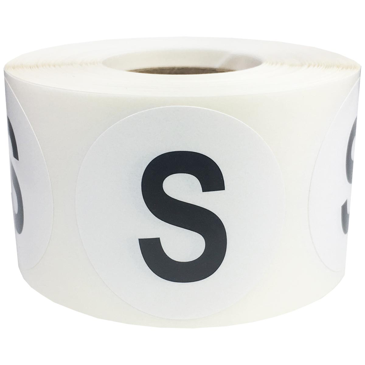 Large Letter S Stickers 1.5" Round QTY 500