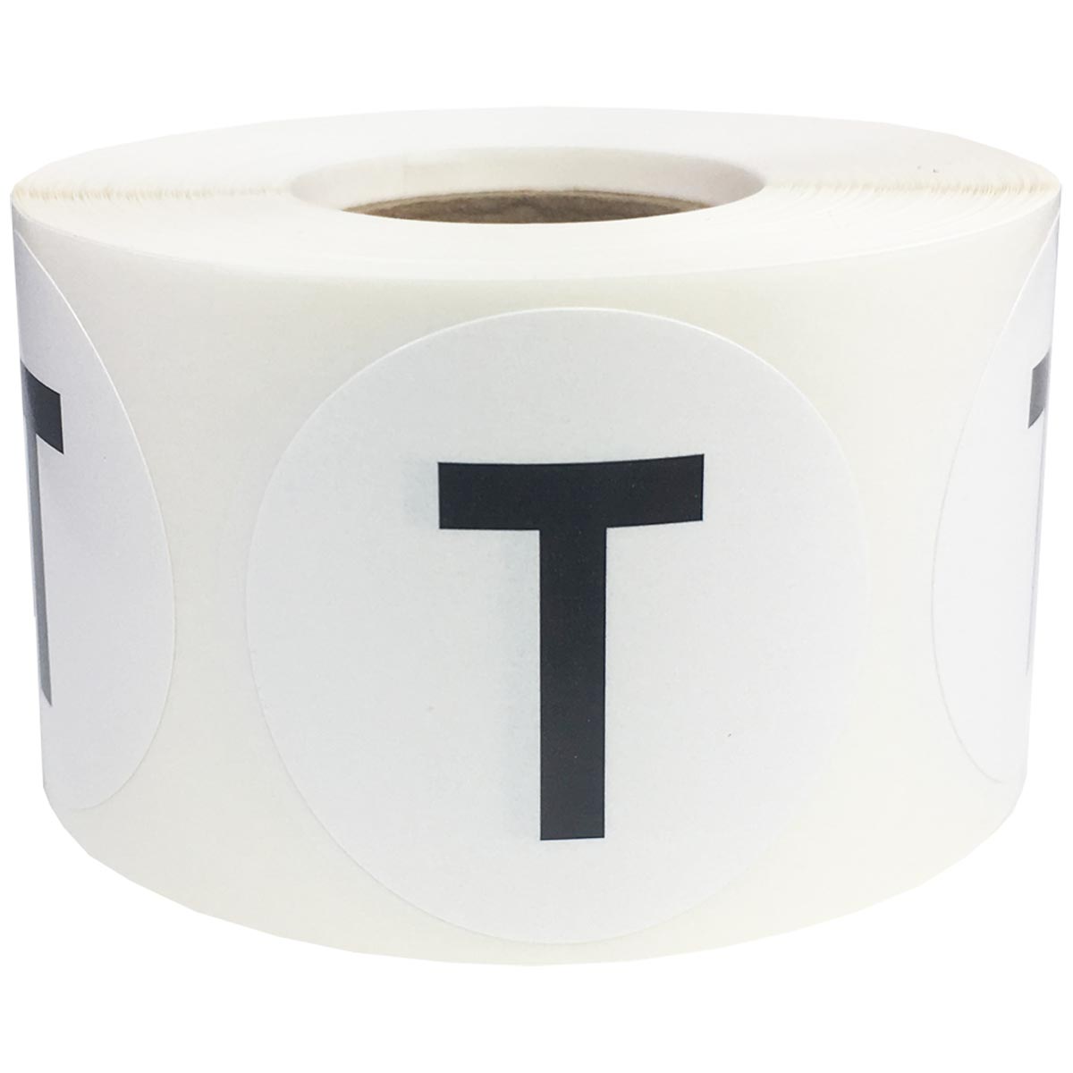 Large Letter T Stickers 1.5" Round QTY 500 Large Letter T Stickers 1.5" Round QTY 500