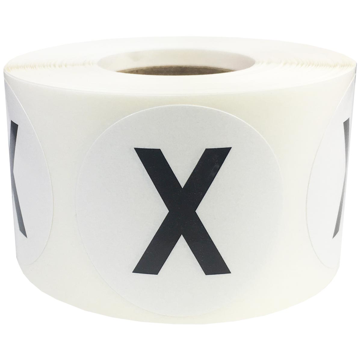 Large Letter X Stickers 1.5" Round QTY 500 Large Letter X Stickers 1.5" Round QTY 500