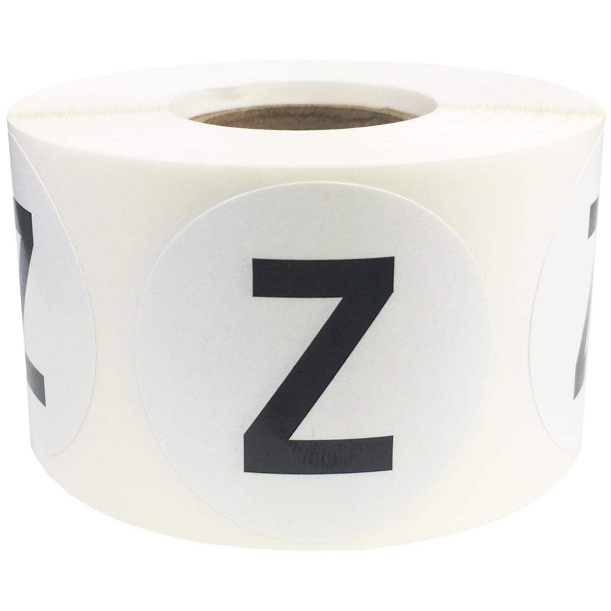 Large Letter Z Stickers 1.5" Round QTY 500