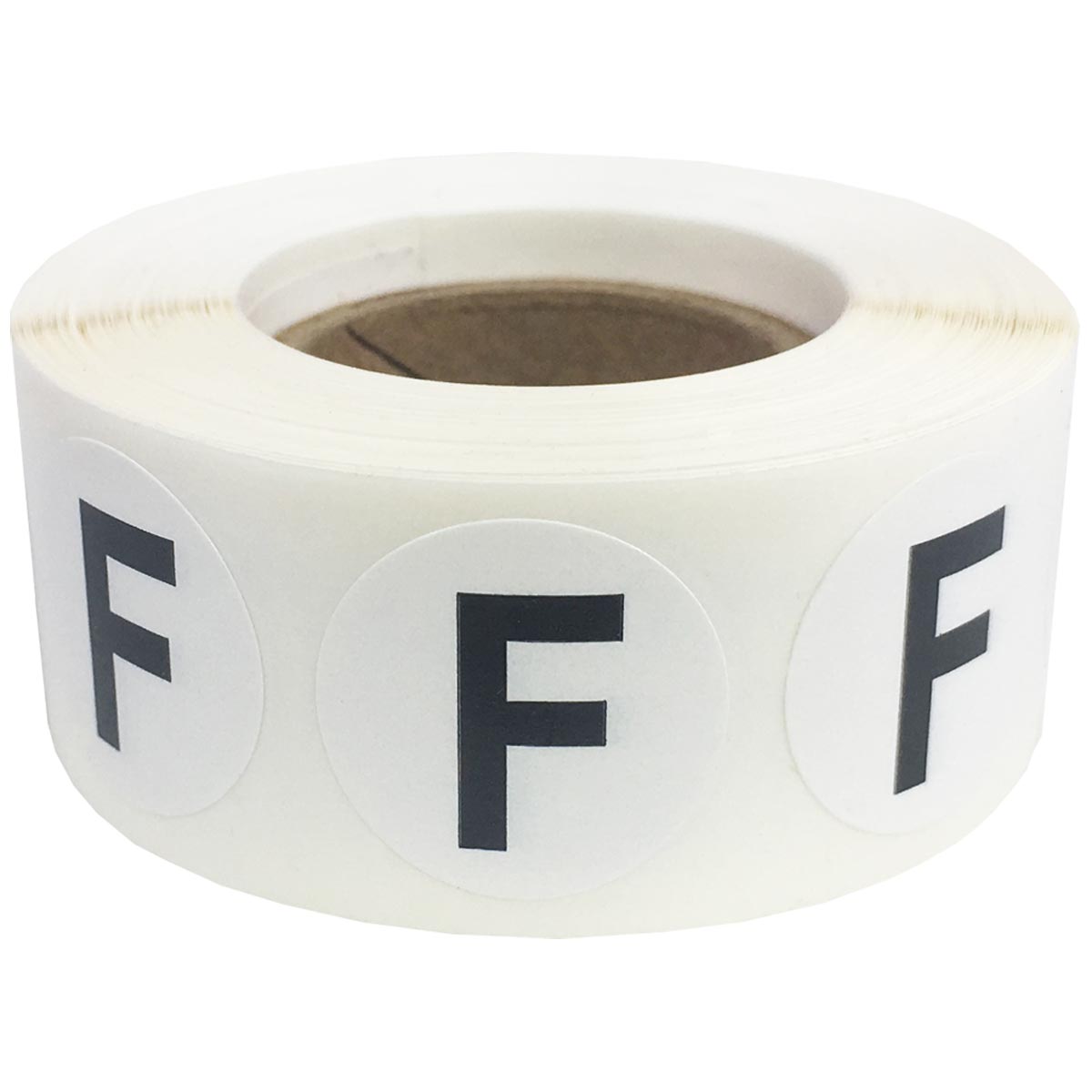 Letter F Stickers 3/4" Round QTY 500
