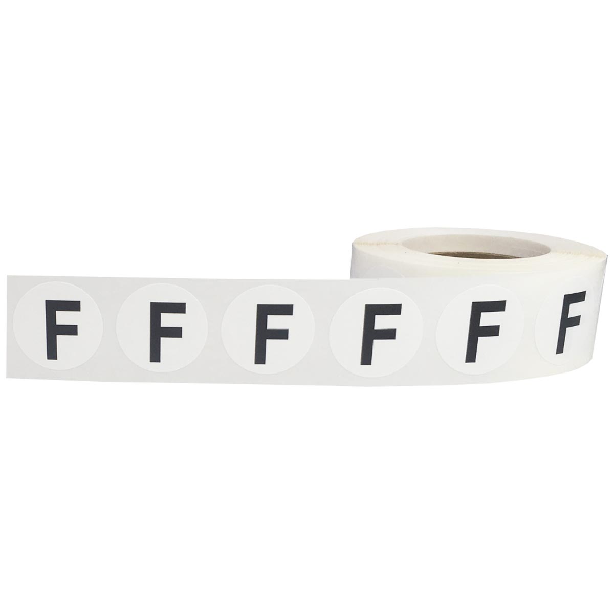Letter F Stickers 3/4" Round QTY 500
