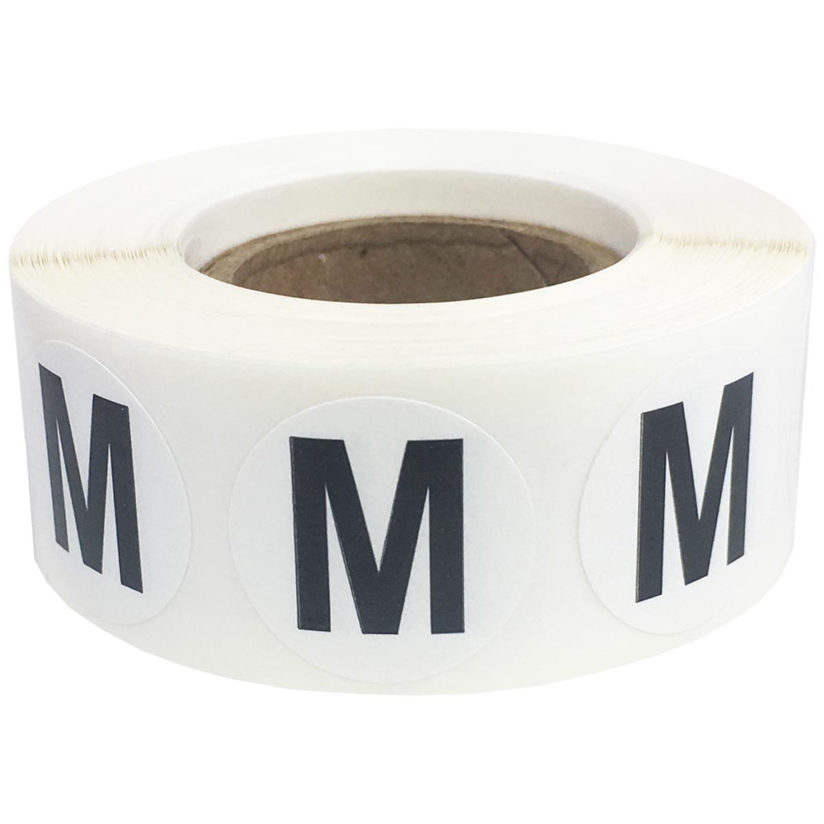 Letter M Stickers 3/4" Round QTY 500 Letter M Stickers 3/4" Round QTY 500