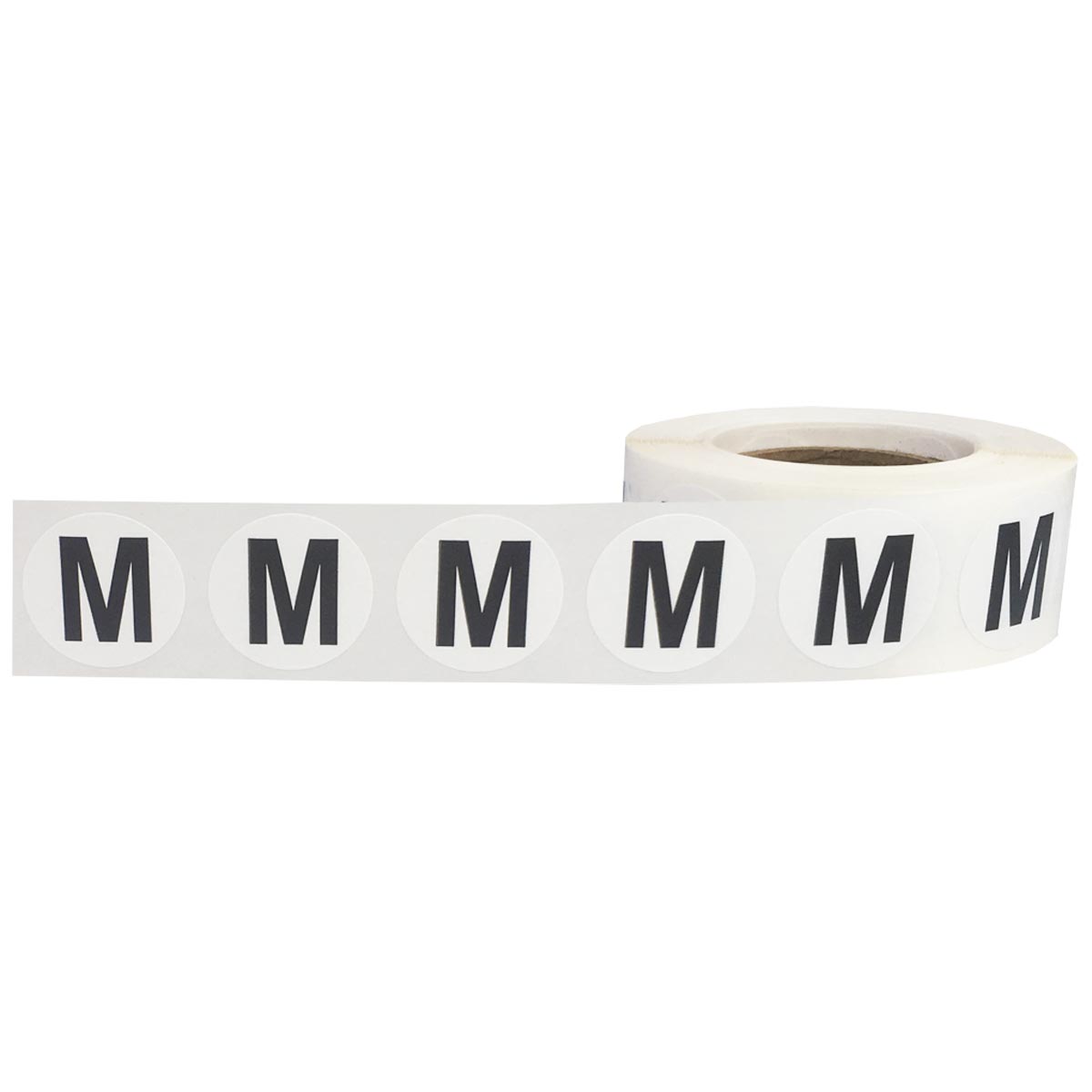 Letter M Stickers 3/4" Round QTY 500 Letter M Stickers 3/4" Round QTY 500