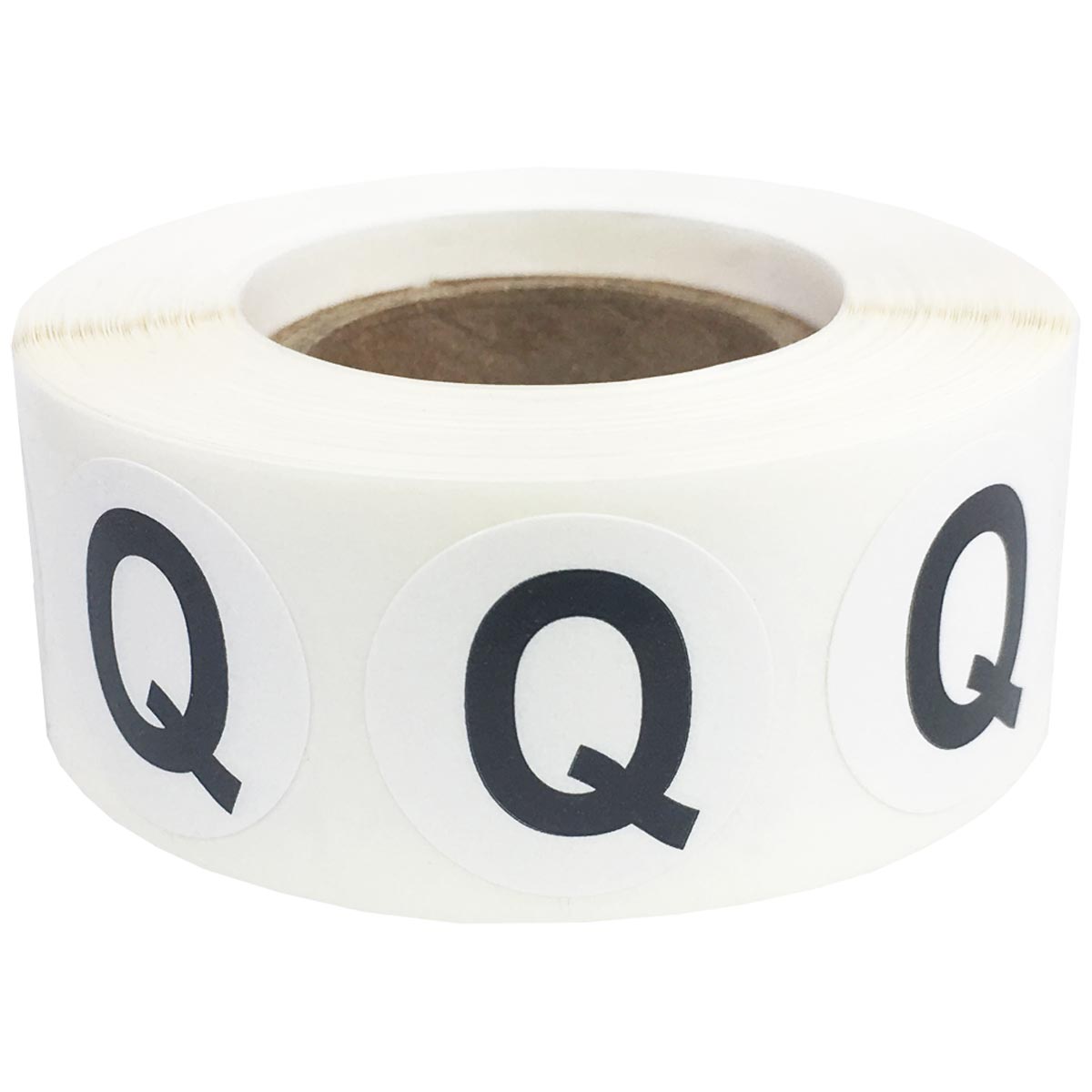 Letter Q Stickers 3/4" Round QTY 500 Letter Q Stickers 3/4" Round QTY 500