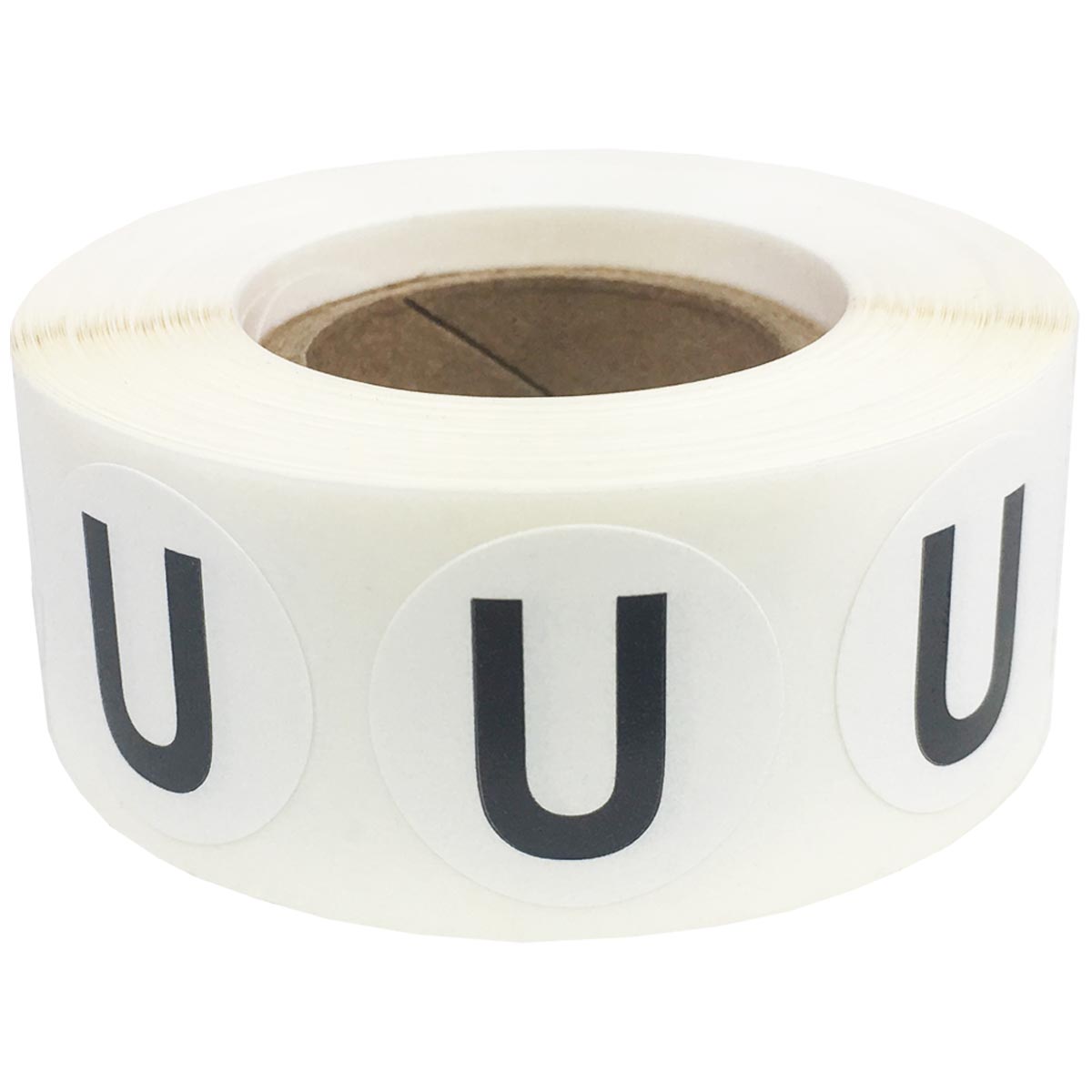 Letter U Stickers 3/4" Round QTY 500