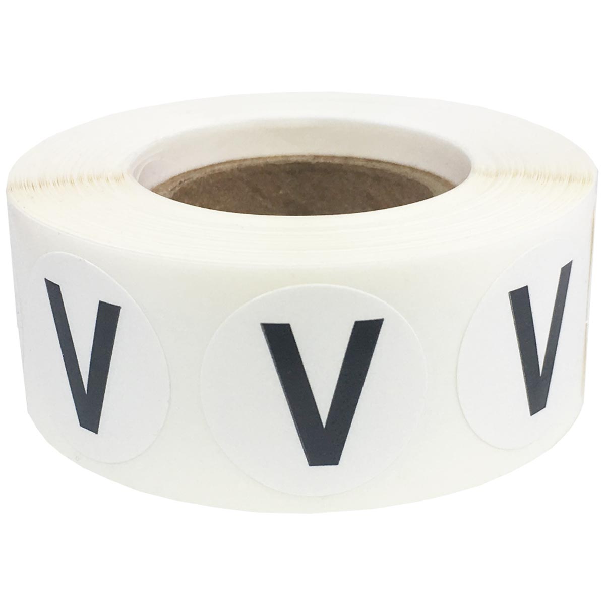 Letter V Stickers 3/4" Round QTY 500 Letter V Stickers 3/4" Round QTY 500