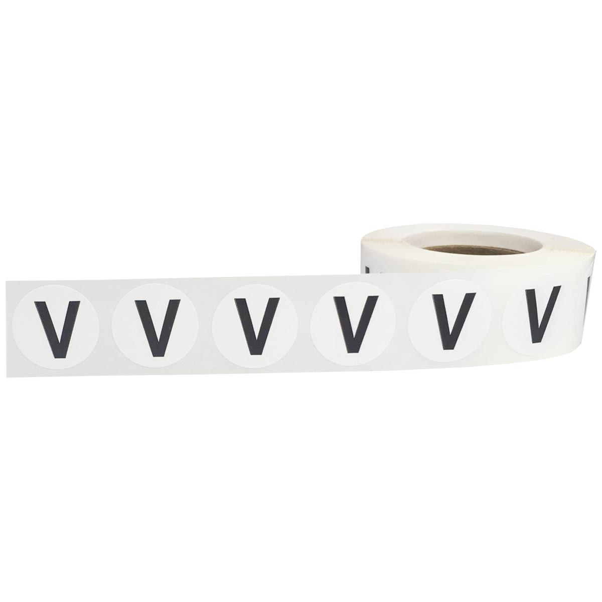 Letter V Stickers 3/4" Round QTY 500 Letter V Stickers 3/4" Round QTY 500