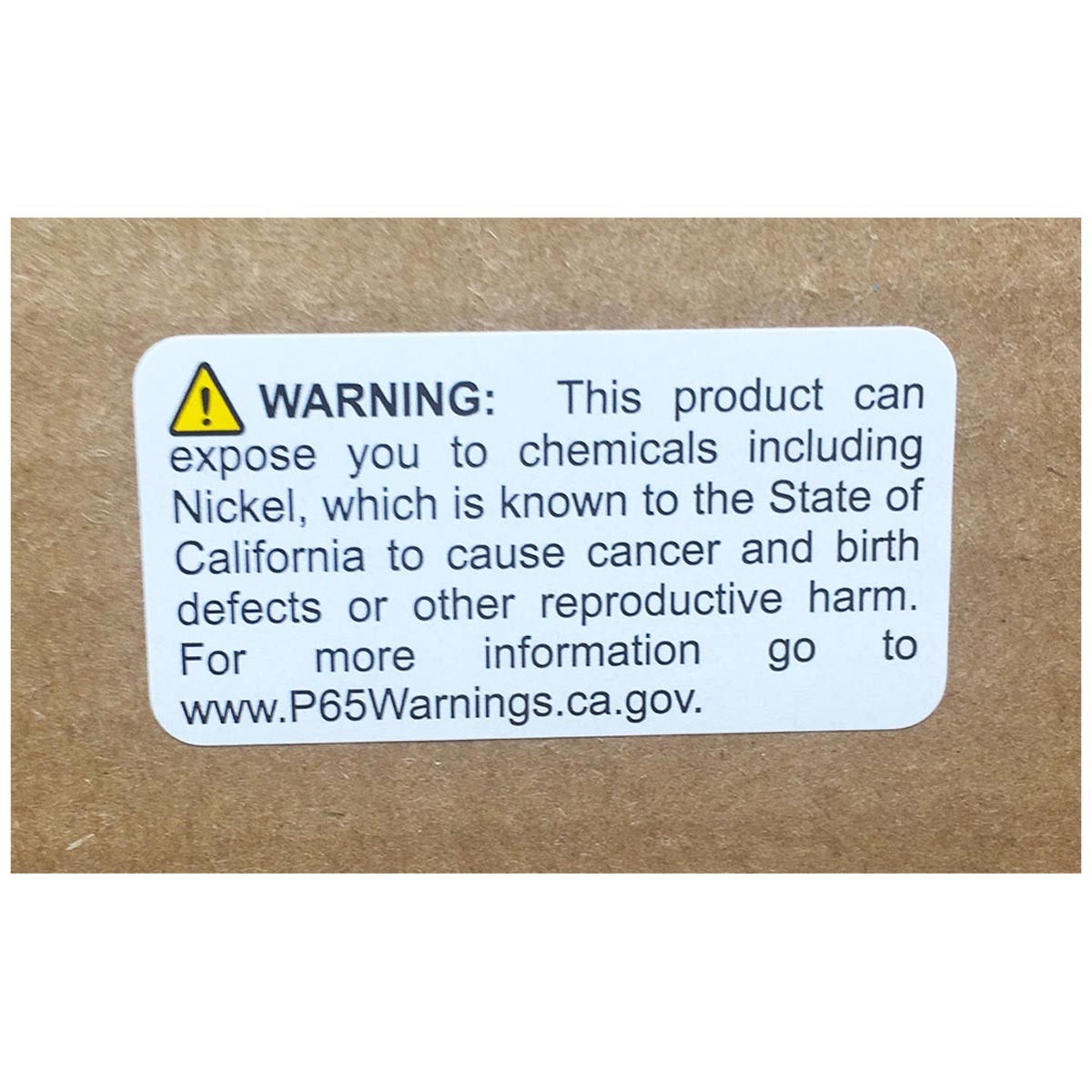 Prop 65 Labels Exposure to Nickel QTY 500 Prop 65 Labels Exposure to Nickel QTY 500