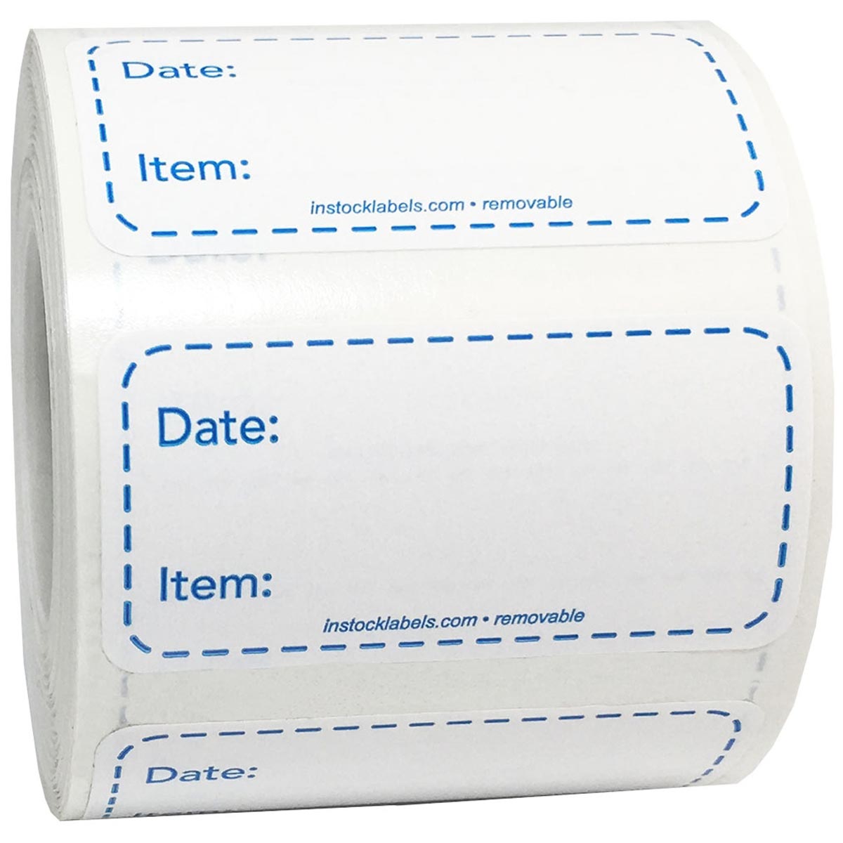 Small Writable Removable Home Canning Labels | Blue/White 1" x 2" QTY 500 Small Writable Removable Home Canning Labels | Blue/White 1" x 2" QTY 500