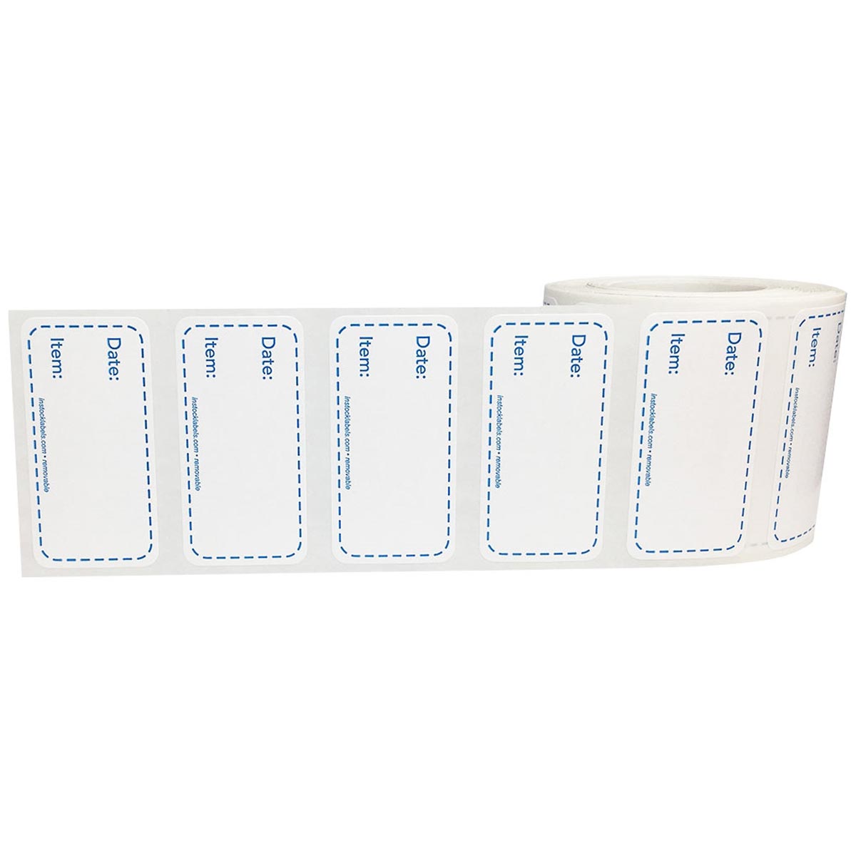 Small Writable Removable Home Canning Labels | Blue/White 1" x 2" QTY 500 Small Writable Removable Home Canning Labels | Blue/White 1" x 2" QTY 500