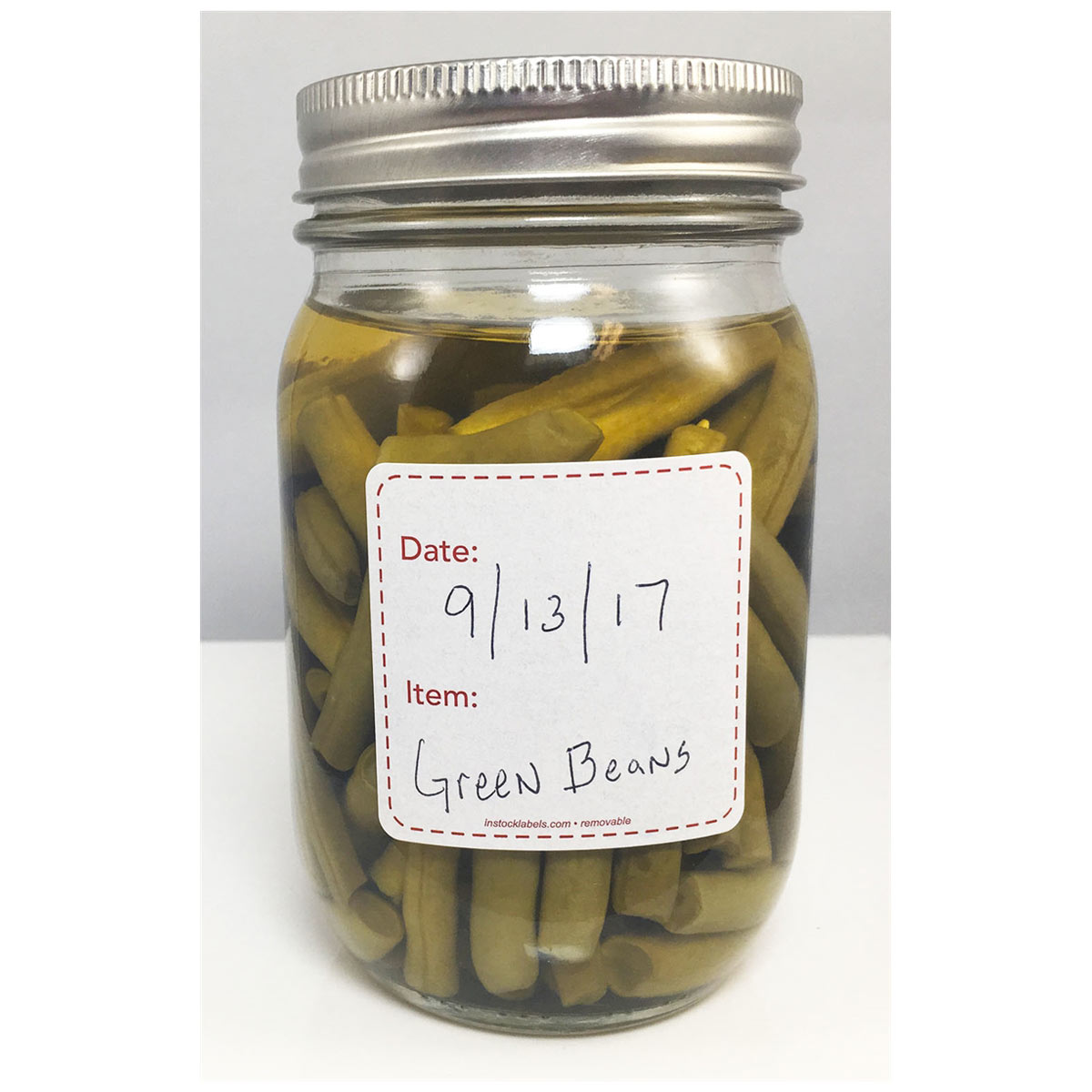 Writable Removable Home Canning Labels | Red/White 2" x 2" QTY 500