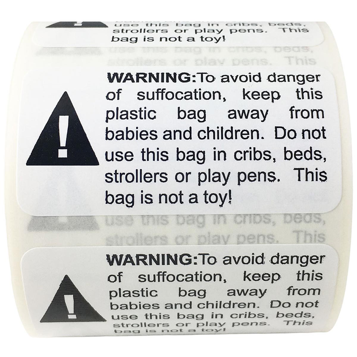 Suffocation Warning Labels For Retail Product Packaging QTY 500