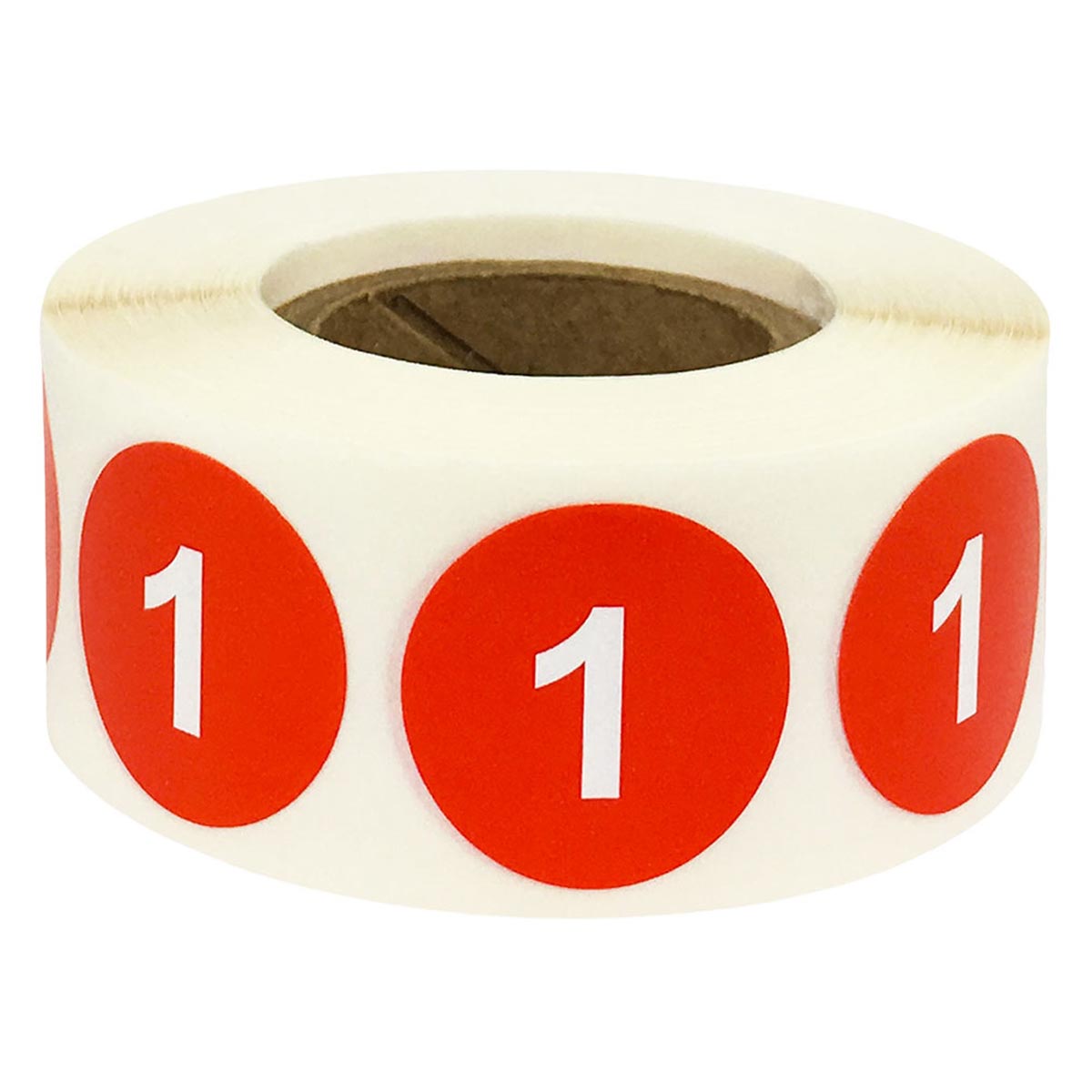 Color Coding Number 1 Stickers 3/4" QTY 500