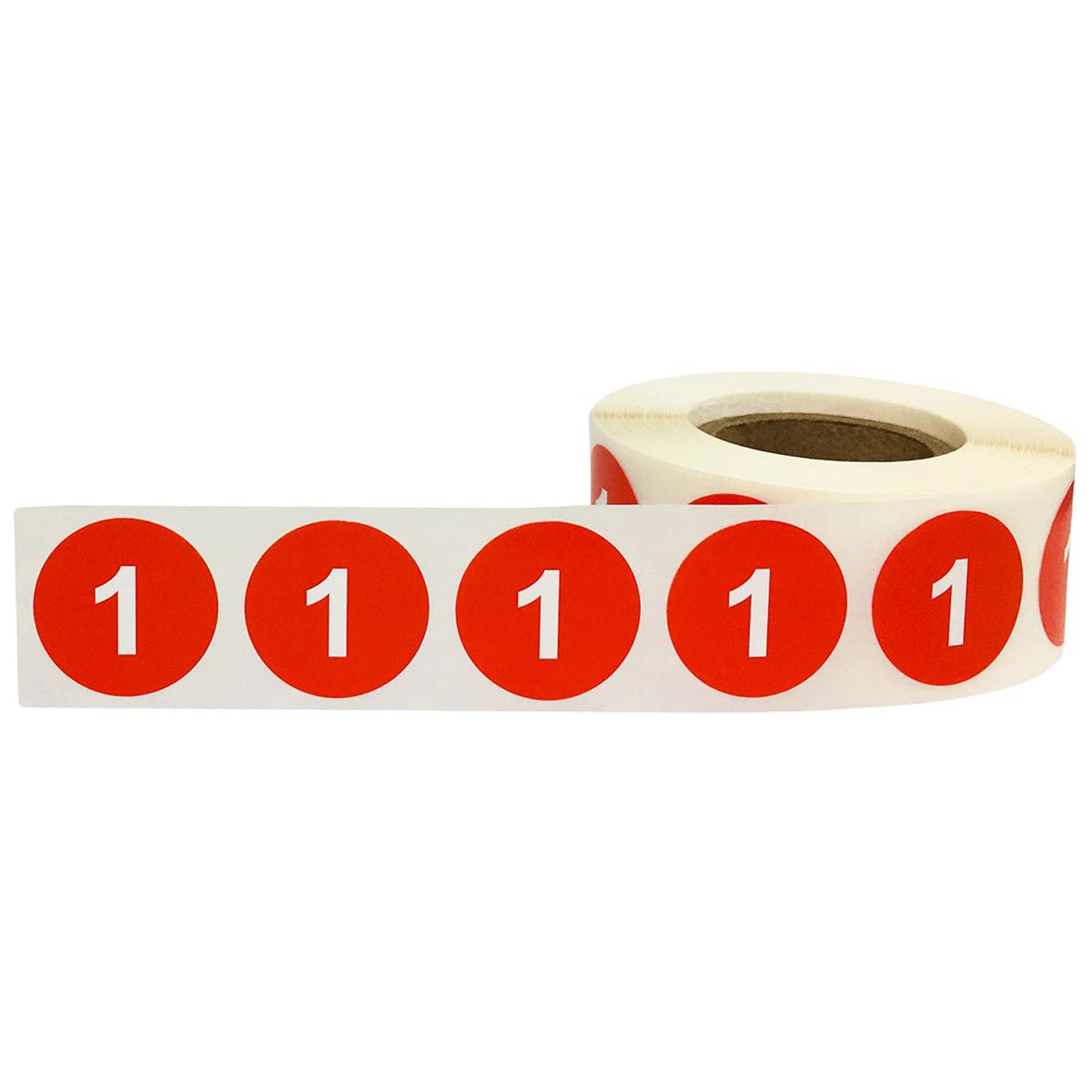 Color Coding Number 1 Stickers 3/4" QTY 500