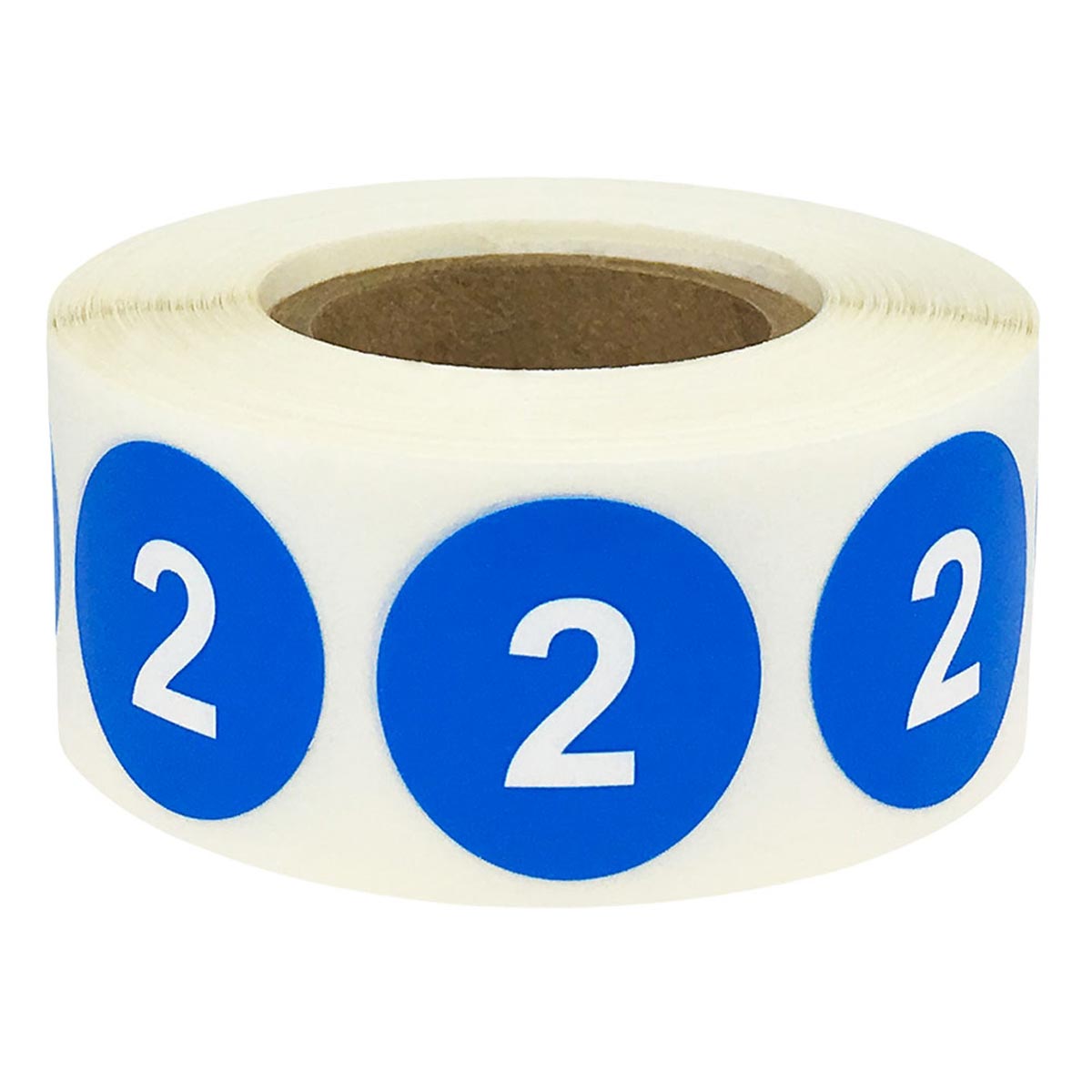 Color Coding Number 2 Stickers 3/4" QTY 500