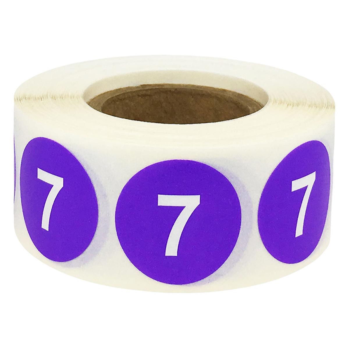 Color Coding Number 7 Stickers 3/4" QTY 500