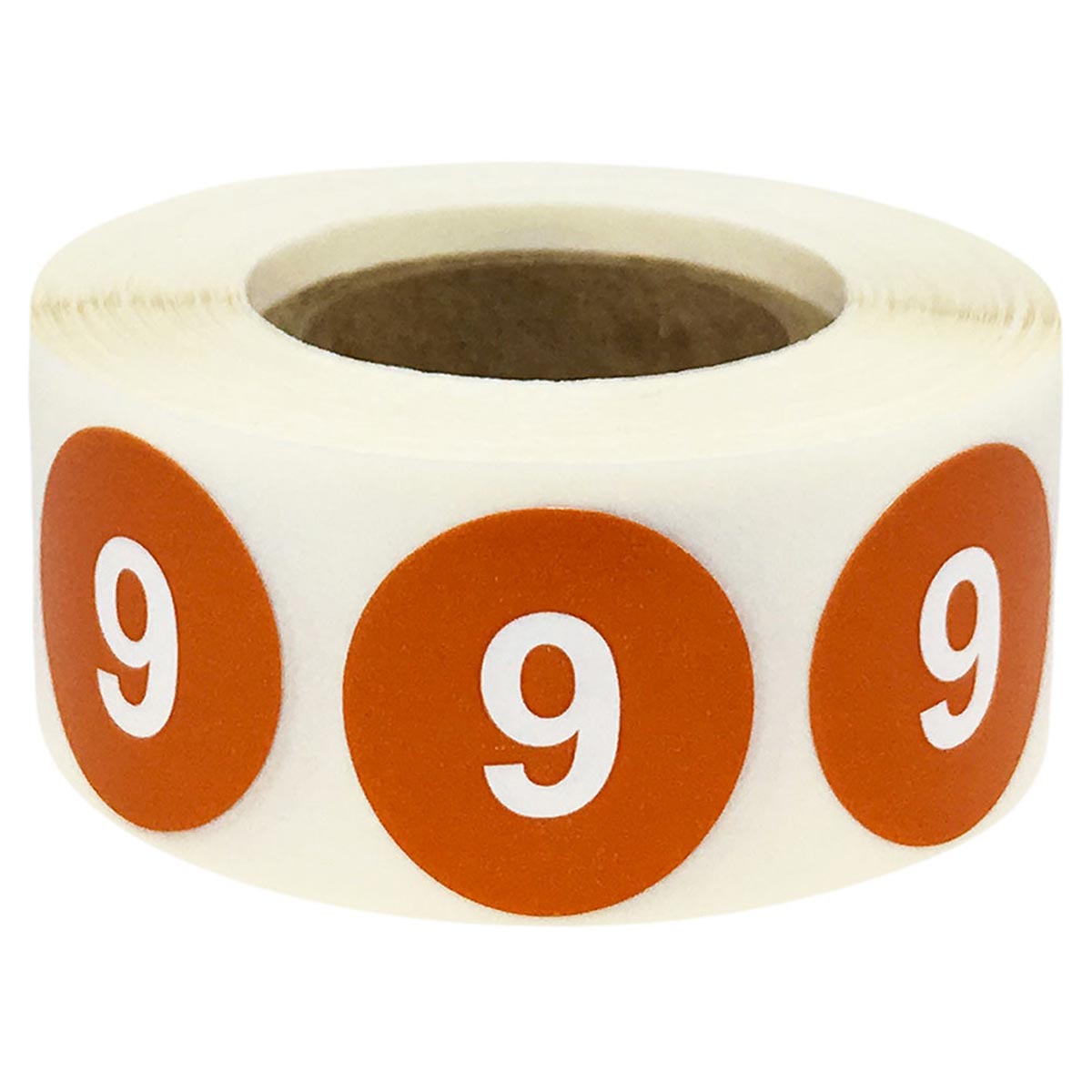 Color Coding Number 9 Stickers 3/4" QTY 500