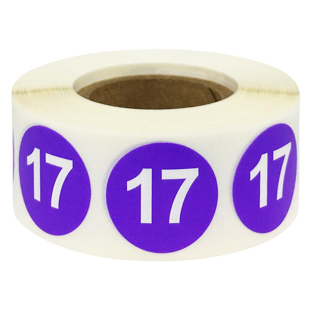 Color Coding Number 17 Stickers 3/4" QTY 500 Color Coding Number 17 Stickers 3/4" QTY 500