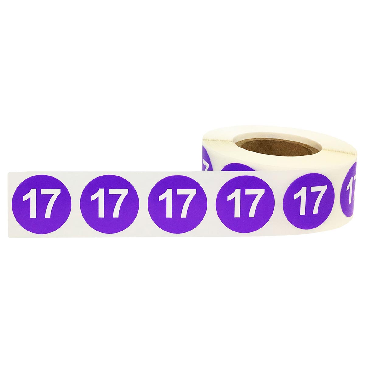 Color Coding Number 17 Stickers 3/4" QTY 500 Color Coding Number 17 Stickers 3/4" QTY 500