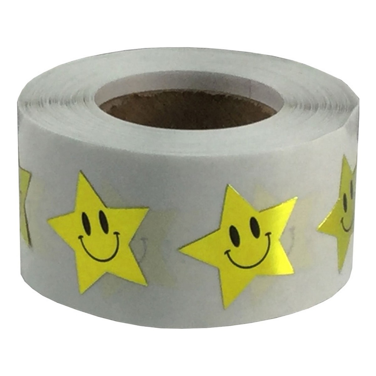 Gold Smiley Star Stickers 3/4" QTY 500