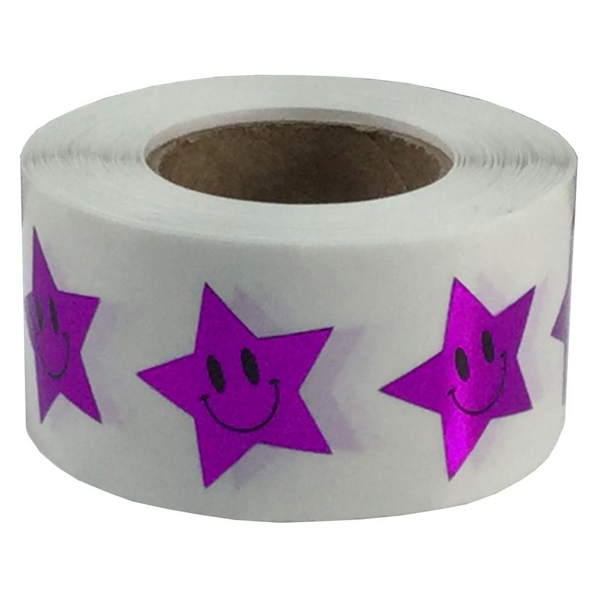 Metallic Purple Smiley Star Stickers 3/4" QTY 500 Metallic Purple Smiley Star Stickers 3/4" QTY 500