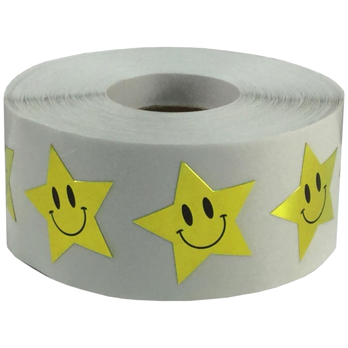 Gold Smiley Star Stickers 1" Inch QTY 500 Gold Smiley Star Stickers 1" Inch QTY 500