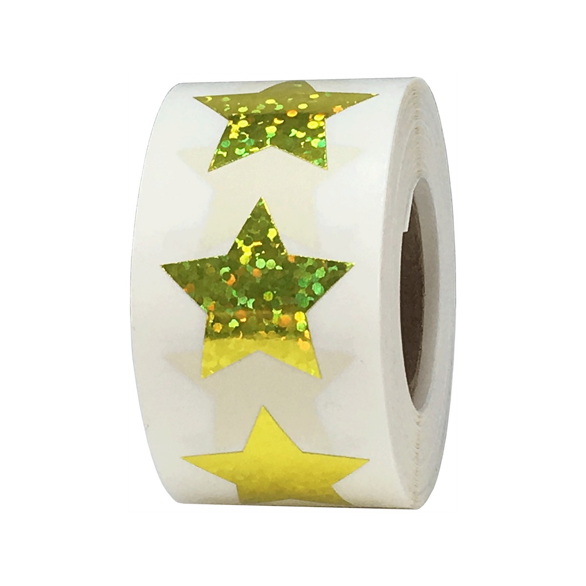 Yellow Holographic Sparkle Star Stickers 3/4" Inch Yellow Holographic Sparkle Star Stickers 3/4" Inch