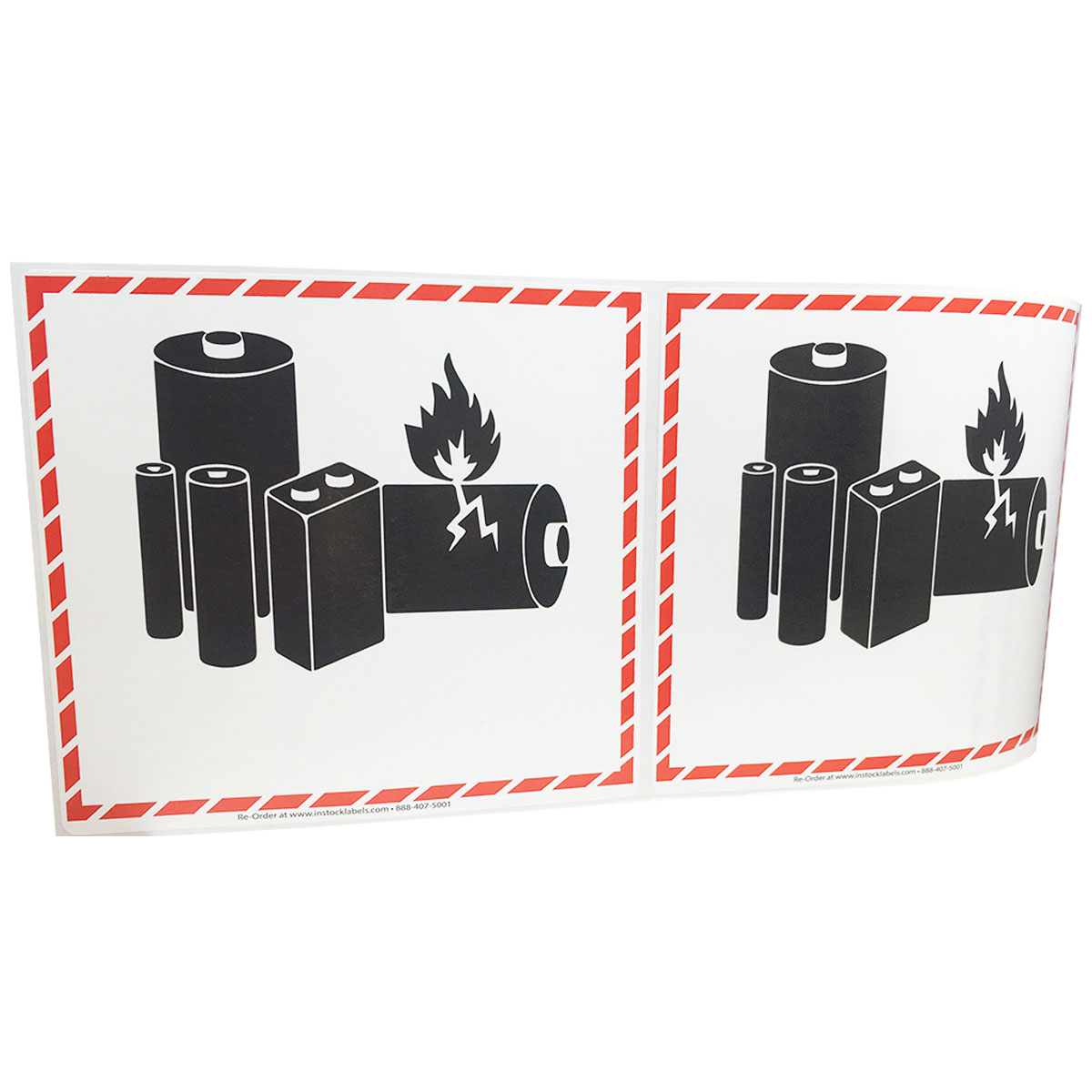 Lithium Battery D.O.T. Labels 4.5" x 5" QTY 500 Lithium Battery D.O.T. Labels 4.5" x 5" QTY 500