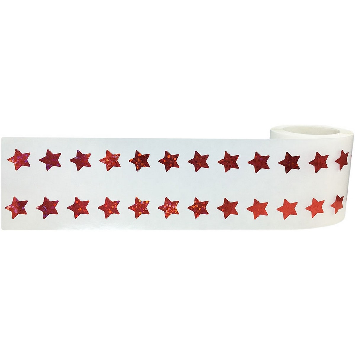 Small Red Sparkle Star Stickers 1/2" Inch