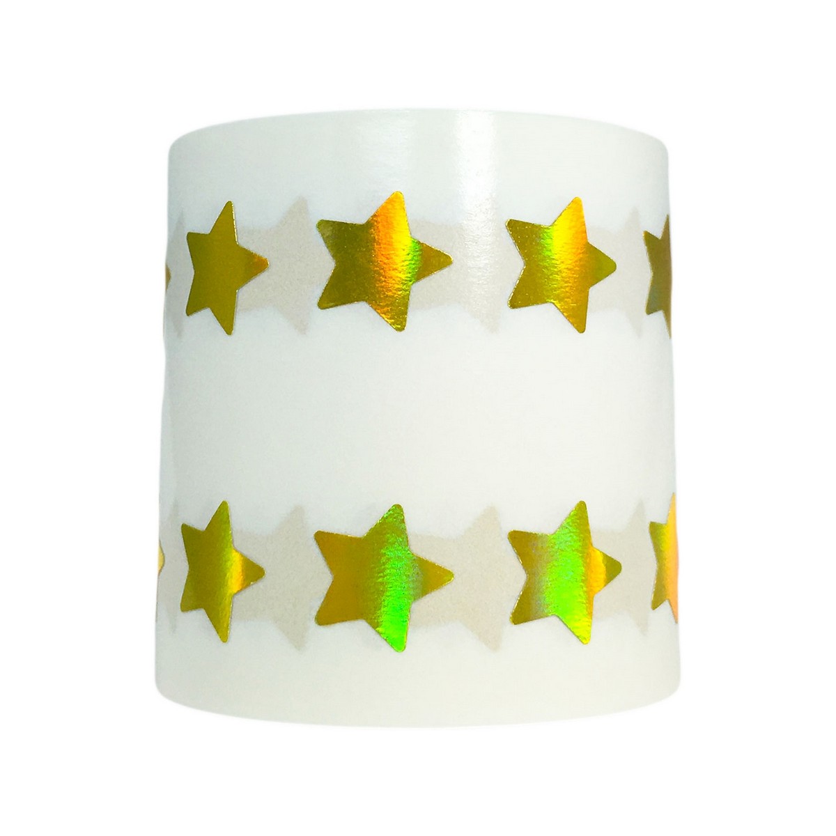 Small Holographic Gold Star Stickers 1/2" Inch