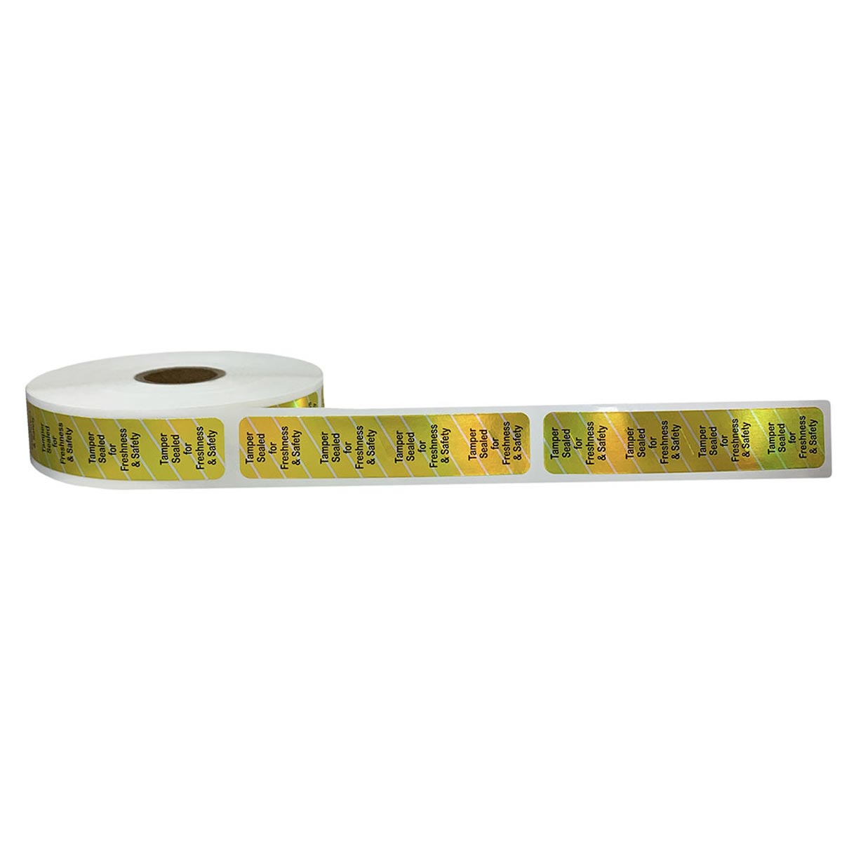Gold Tamper Evident Fresh and Safe Labels QTY 500