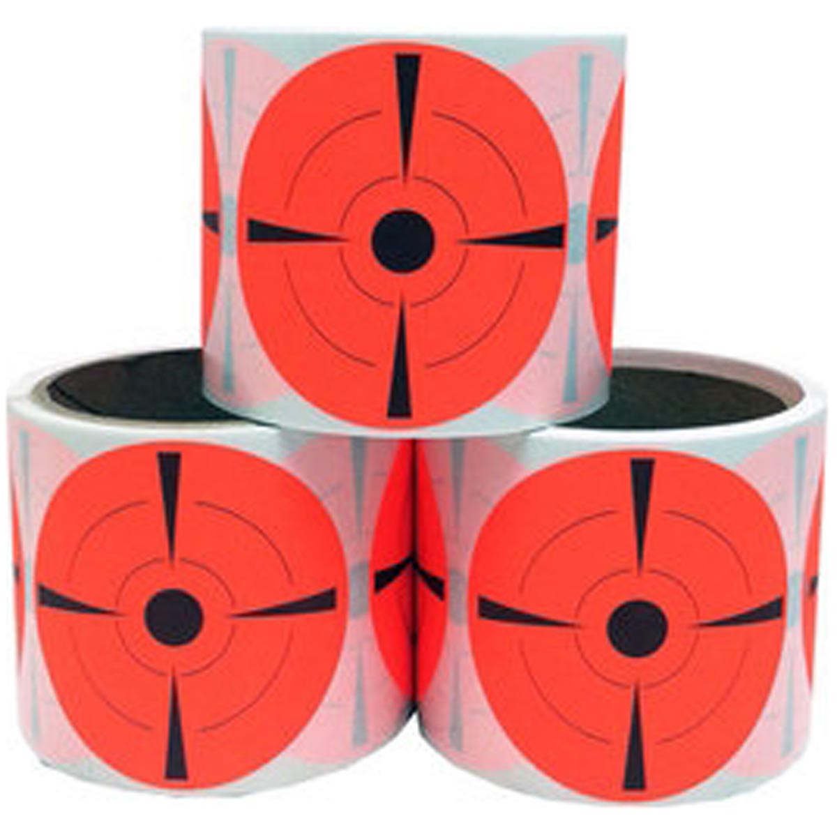 Adhesive Fluorescent Paper Orange/Black Shooting Targets 3"