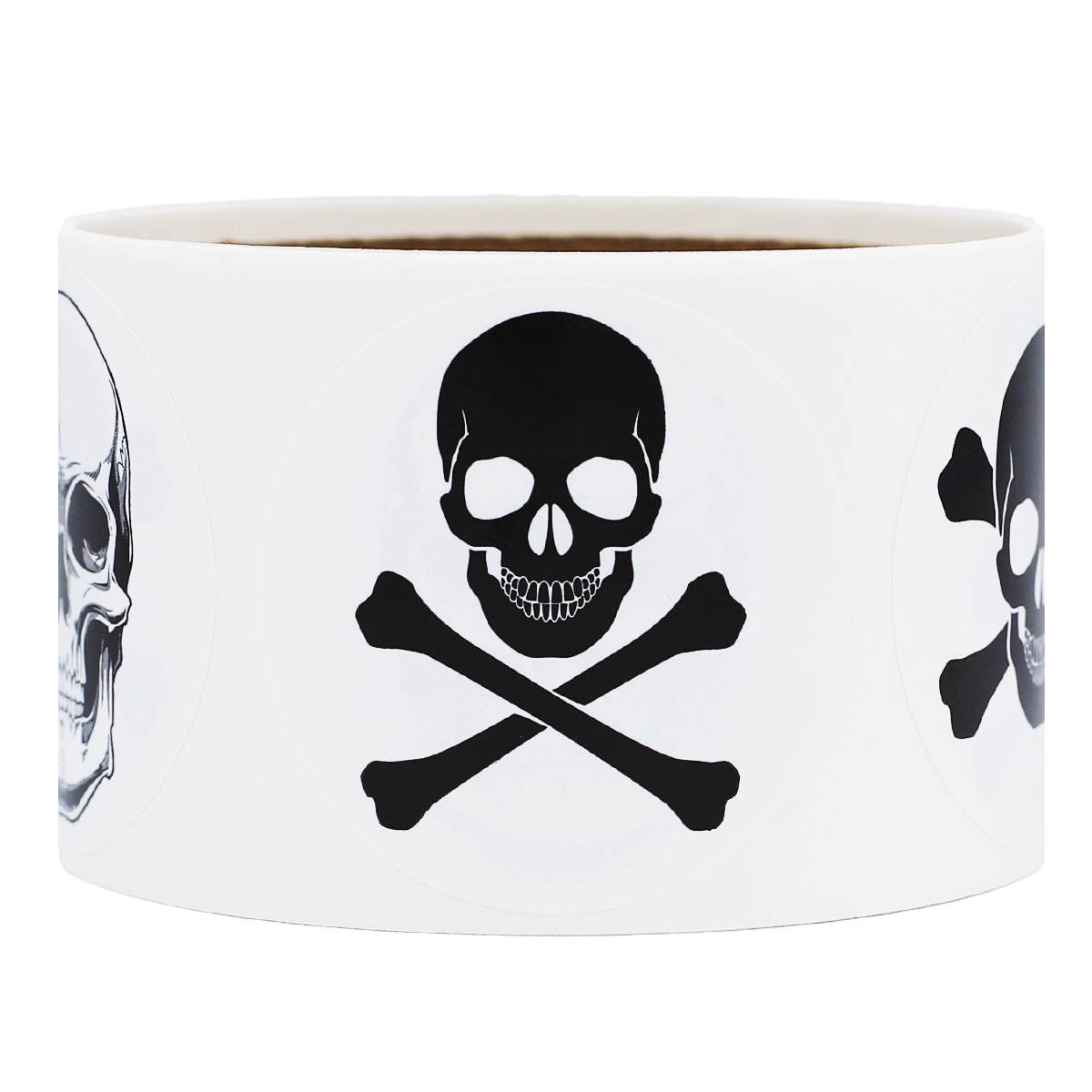 Silver Skull Stickers 2" Round Silver Skull Stickers 2" Round