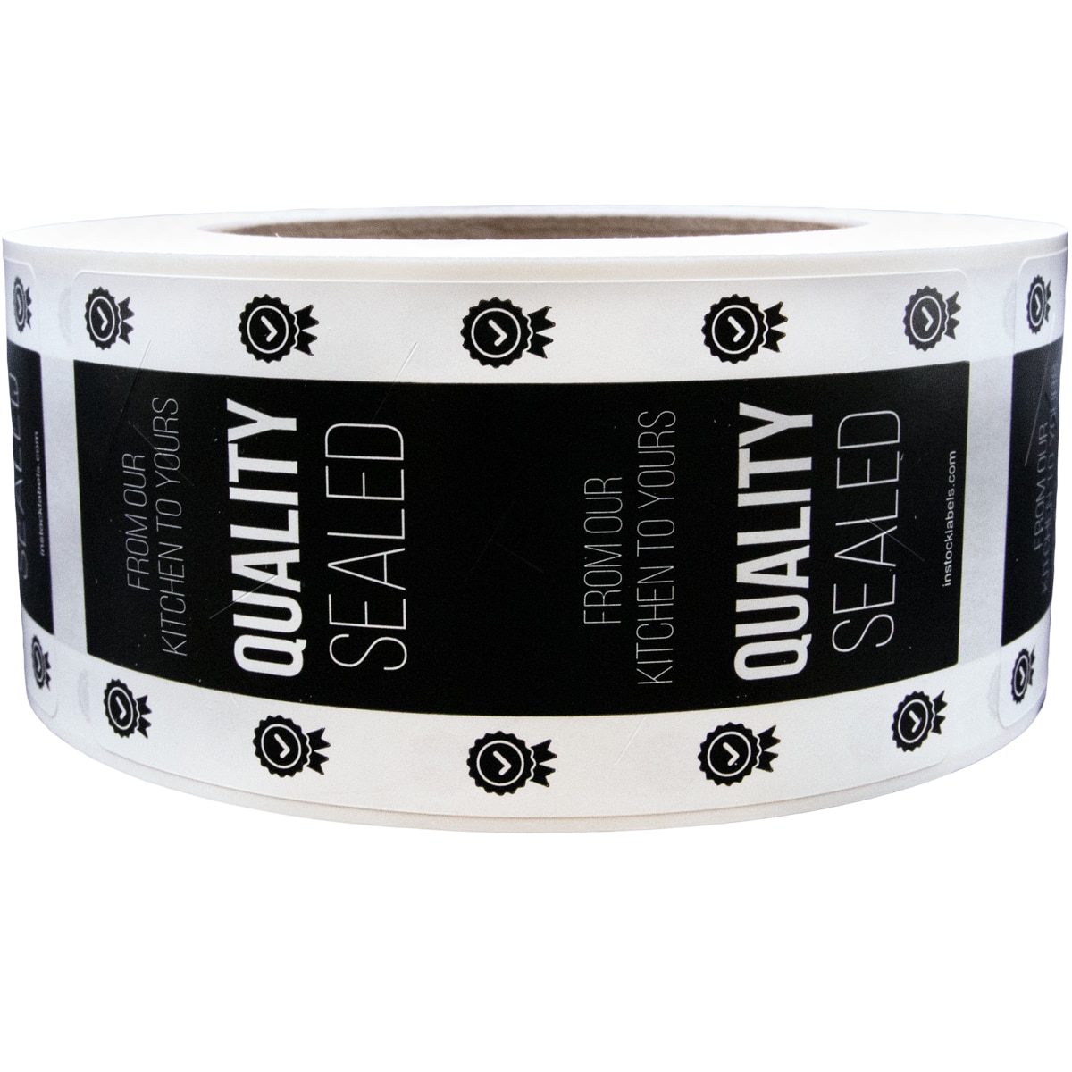 Quality Sealed Food Delivery Labels | Black and White Quality Sealed Food Delivery Labels | Black and White